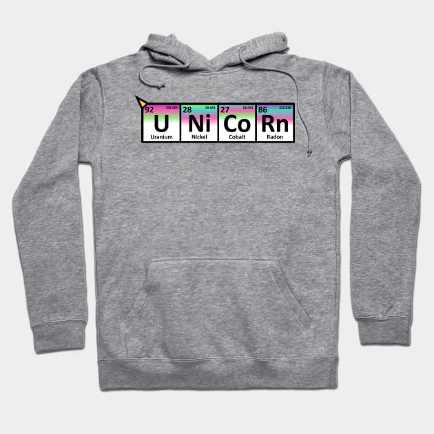 Unicorn on the periodic table Hoodie by yayor